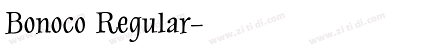 Bonoco Regular字体转换